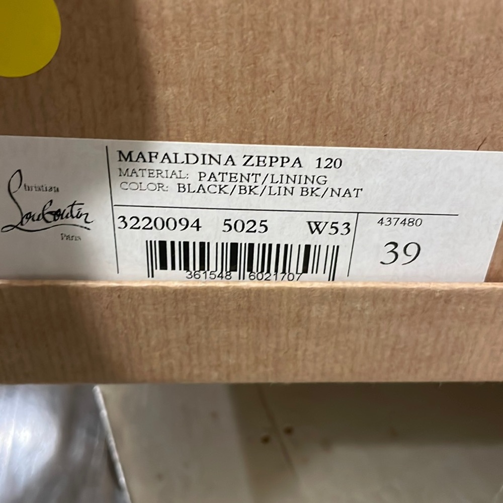 Christian Louboutin mafaldina zeppa black 120mm wedge espadrille sandal sz 39 - Picture 11 of 14